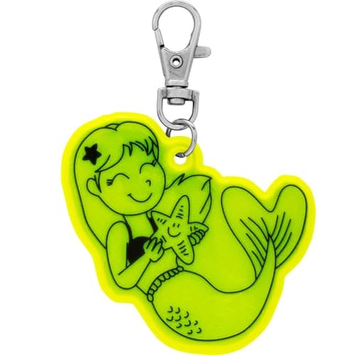 Sheepworld, Gruss und Co - 48865 - Anhänger Neon Reflektor, Meerjungfrau, Supercoole Schulweg-Begleiter, Länge 9cm, mit Karabiner Sheepworld, Gruss und Co - 48865 - Anhänger Neon Reflektor, Meerjungfrau, Supercoole Schulweg-Begleiter, Länge 9cm, mit Karabiner von Sheepworld AG