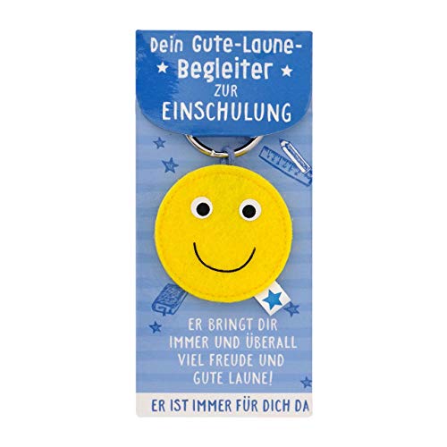 Sheepworld, Gruss und Co - 45939 - Anhänger, Dein Gute Laune Begleiter zur Einschulung, Durchmesser 4,5cm, Stoff mit Metallring von Sheepworld