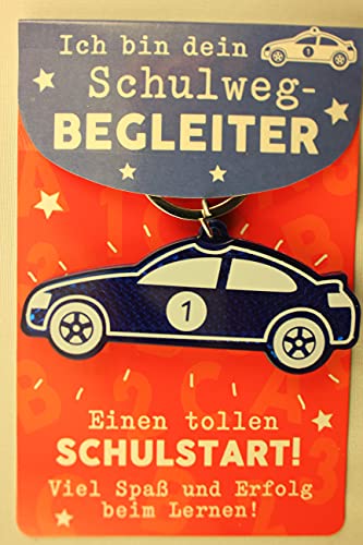 Sheepworld, Gruss und Co - 47158 - Anhänger, Reflektor, Auto, Rennwagen, Ich Bin Dein Schulweg-Begleiter, Länge 5,5cm, mit Metallring von Sheepworld