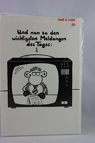 Sheepworld - 55179 - Klappkarte, Spaß und Liebe, mit Umschlag, Schaf, Und Nun zu den wichtigsten Meldungen des Tages: ... Sheepworld - 55179 - Klappkarte, Spaß und Liebe, mit Umschlag, Schaf, Und Nun zu den wichtigsten Meldungen des Tages: ... von Sheepworld