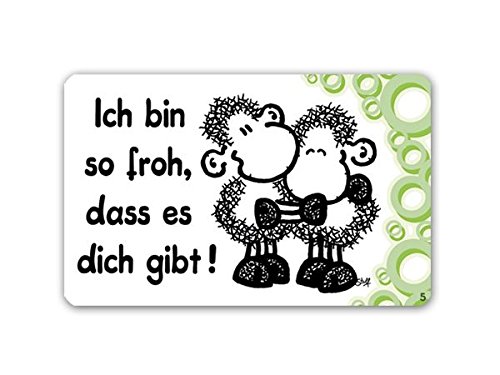 Sheepworld - 57005 - Schaf, Pocketcard Nr. 5, Ich Bin froh, DASS es Dich gibt!, PVC Sheepworld - 57005 - Schaf, Pocketcard Nr. 5, Ich Bin froh, DASS es Dich gibt!, PVC von Sheepworld