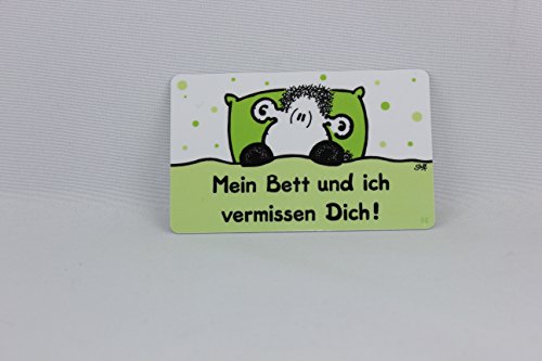 Sheepworld - 57062 - Pocketcard, Mein Bett und ich vermissen Dich!, PVC Sheepworld - 57062 - Pocketcard, Mein Bett und ich vermissen Dich!, PVC von Sheepworld
