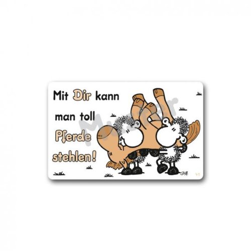 Sheepworld - 57133 - Pocketcard Nr. 41, Mit Dir kann Man toll Pferde stehlen! von Sheepworld