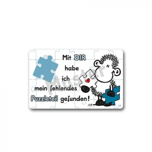 Sheepworld - 57134 - Pocketcard, Mit DIR Habe ich Mein fehlendes Puzzleteil gefunden!, PVC Sheepworld - 57134 - Pocketcard, Mit DIR Habe ich Mein fehlendes Puzzleteil gefunden!, PVC von Sheepworld