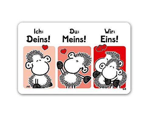 Sheepworld - 57183 - Schaf, Pocketcard Nr. 68, Ich: Deins! Du: Meins! Wir: Eins!, PVC Sheepworld - 57183 - Schaf, Pocketcard Nr. 68, Ich: Deins! Du: Meins! Wir: Eins!, PVC von Sheepworld