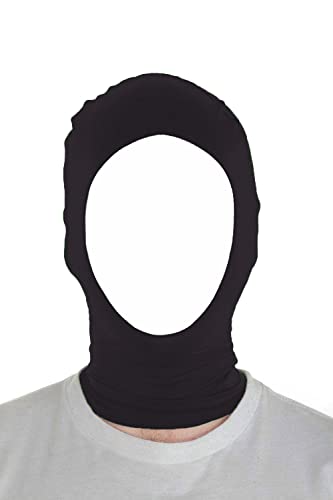 Sheface Herren und Damen Spandex Halloween Cosplay Maske Party Open Face Hood Kostüm Maske (Schwarz) von Sheface