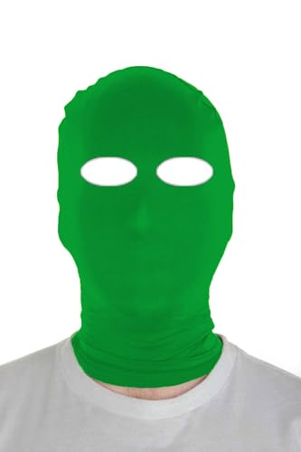 Sheface Herren und Damen Spandex Open Eyes Hood Maske für Halloween Cosplay Kostüm, Grün , Einheitsgr��e Sheface Herren und Damen Spandex Open Eyes Hood Maske für Halloween Cosplay Kostüm, Grün , Einheitsgr��e von Sheface
