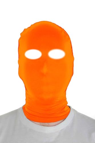 Sheface Herren und Damen Spandex Open Eyes Hood Maske für Halloween Cosplay Kostüm, Orange/Abendrot im Zickzackmuster (Sunset Chevron), Einheitsgr��e von Sheface