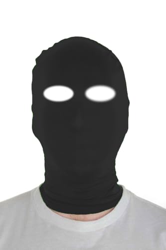 Sheface Herren und Damen Spandex Open Eyes Hood Maske für Halloween Cosplay Kostüm, Schwarz, Einheitsgr��e Sheface Herren und Damen Spandex Open Eyes Hood Maske für Halloween Cosplay Kostüm, Schwarz, Einheitsgr��e von Sheface