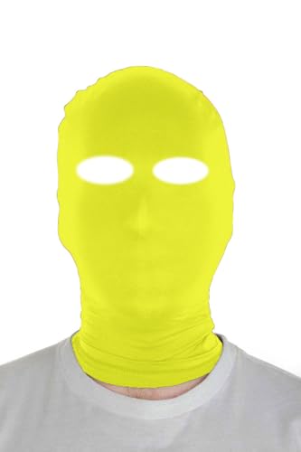 Sheface Herren und Damen Spandex Open Eyes Hood Maske für Halloween Cosplay Kostüm, gelb, Einheitsgr��e Sheface Herren und Damen Spandex Open Eyes Hood Maske für Halloween Cosplay Kostüm, gelb, Einheitsgr��e von Sheface