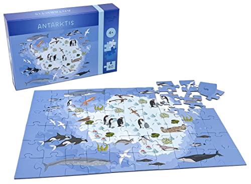 Puzzle für Kinder ab 4 Jahren mit 60 Teilen - Tierwelt der Antarktis - Kinder Puzzle von Shelby Home