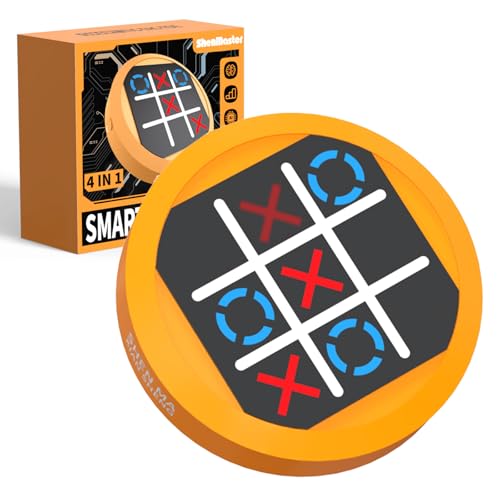 Elektronisches Tic Tac Toe Spiel, 4-in-1-Handheld-Puzzlespielkonsole, tragbares Reisespielzeug für Autofahrten, pädagogisches und Gedächtniswachstums-Brettspiel für Kinder und Erwachsene Elektronisches Tic Tac Toe Spiel, 4-in-1-Handheld-Puzzlespielkonsole, tragbares Reisespielzeug für Autofahrten, pädagogisches und Gedächtniswachstums-Brettspiel für Kinder und Erwachsene von ShenMaster