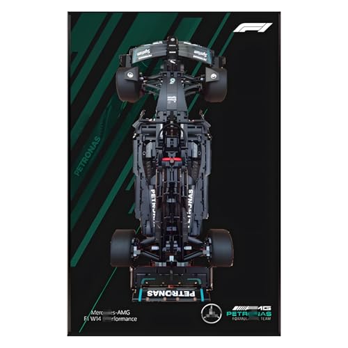 Display Wandhalterung kompatibel mit Le-Go Technic 42171 Formel 1 Racing Bausteine Modell, für Le-Go Wandhalterung Liebhaber, nur Display Wallboard (Stil A) von Shengor