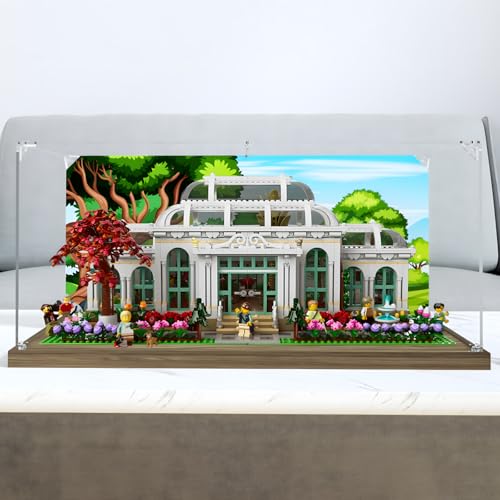 Figures Display Box für LE-GO für 21353 Botaniical Garden Acryl staubdicht transparent benutzerdefinierte Vitrine Aufbewahrungsbox (kein Modell) (Hintergrund B) von Shengor