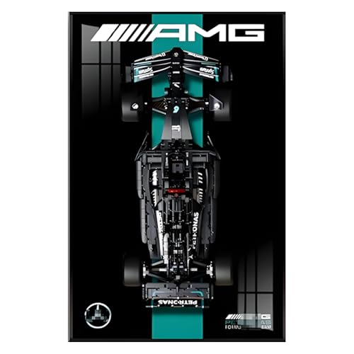 Shengor Display Wandhalterung Kompatibel mit Le-Go Technic 42171 Formel 1 Racing Bausteine Modell, Für Le-Go Wandhalterungs-Liebhaber, Nur Display Wallboard (Stil B) von Shengor
