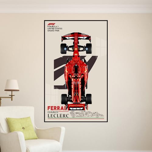 Wandhalterung Figuren Display für LE-GO für 42207 Ferrarri SF-2-4 F1 Wandhalterung Dekoration (kein Modell) (B) von Shengor