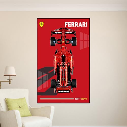 Wandhalterung Figuren Display für LE-GO für 42207 Ferrarri SF-2-4 F1 Wandhalterung Dekoration (kein Modell) (C) von Shengor