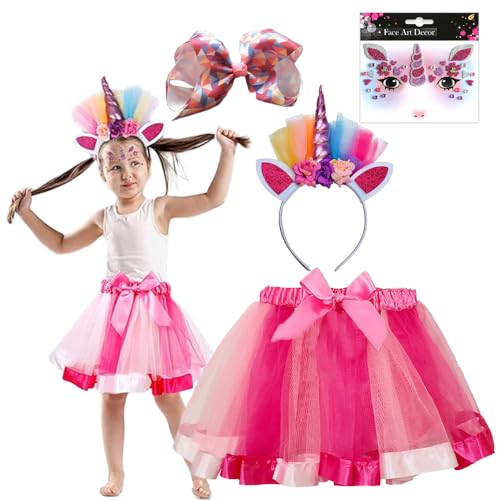 Shengou Einhorn Kostüm Prinzessin Set 4 Stück,Einhornkostüm für kinder,Einhorn Haarreif für Mädchen,Unicorn Cosplay,Unicorn Kostüme Kinder,Tutu rock regenbogen für Geburtstag Party Karneval Shengou Einhorn Kostüm Prinzessin Set 4 Stück,Einhornkostüm für kinder,Einhorn Haarreif für Mädchen,Unicorn Cosplay,Unicorn Kostüme Kinder,Tutu rock regenbogen für Geburtstag Party Karneval von Shengou