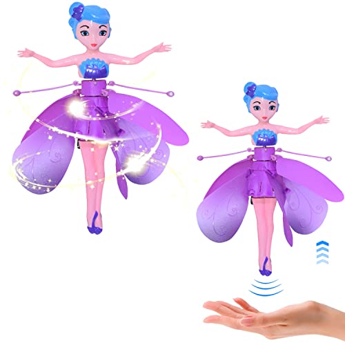 Fliegende Schimmernde Feen Toy,Crystal Flyers Rainbow Glitter,USB Magic Pixie Fliegende Fee,Sky Dancers Flying Princess Doll Indoor Spielzeug,Fliegende Schimmernde Feen von Shengruili