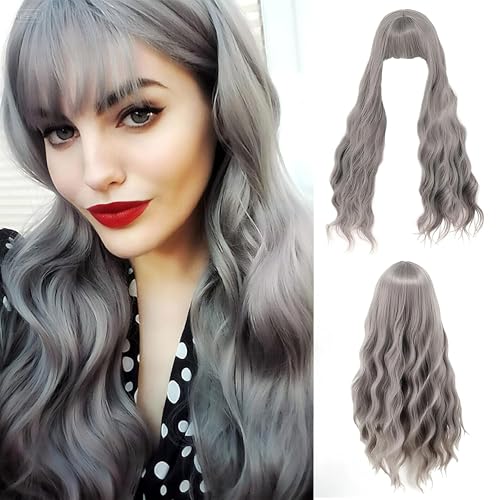 Perücke Halloween Damen,Perücke Frauen Kostüm Halloween,Grey Wig Lang Haar Gelockt,Karneval Perücke Grau,Perücke Damen Perücke Grau,für Halloween Karneval Cosplay Kostüm Party Perücke Halloween Damen,Perücke Frauen Kostüm Halloween,Grey Wig Lang Haar Gelockt,Karneval Perücke Grau,Perücke Damen Perücke Grau,für Halloween Karneval Cosplay Kostüm Party von Shengruili