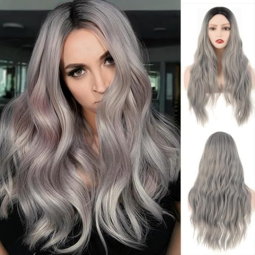 Perücke Halloween Damen,Perücke Frauen Kostüm Halloween,Grey Wig Lang Haar Gelockt,Karneval Perücke Grau,Perücke Damen Perücke Grau,für Halloween Karneval Cosplay Kostüm Party Perücke Halloween Damen,Perücke Frauen Kostüm Halloween,Grey Wig Lang Haar Gelockt,Karneval Perücke Grau,Perücke Damen Perücke Grau,für Halloween Karneval Cosplay Kostüm Party von Shengruili