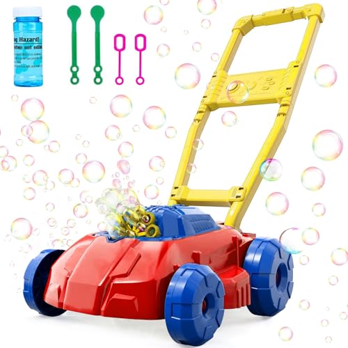 Rasenmäher Kinder Seifenblasenmaschine,Blase Rasenmäher für Kleinkinder,Bubble-Mower Rasenmäher,Blase Makers für Kinder,Bubble Machine für Sommer im Freien Garten Gartenspielzeug von Shengruili