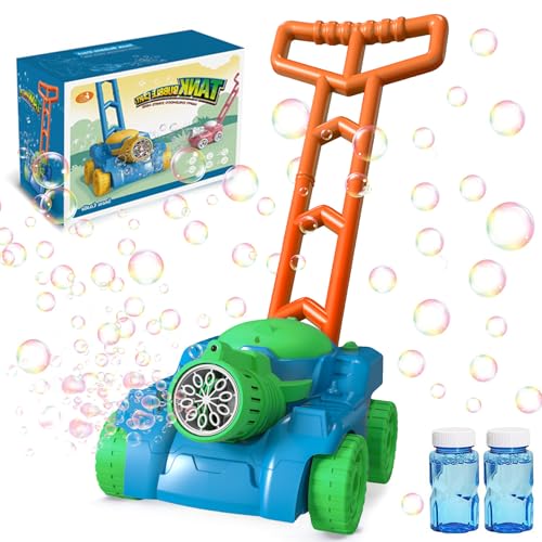 Rasenmäher Kinder Seifenblasenmaschine,Blase Rasenmäher für Kleinkinder,Bubble-Mower Rasenmäher,Blase Makers für Kinder,Bubble Machine für Sommer im Freien Garten Gartenspielzeug von Shengruili