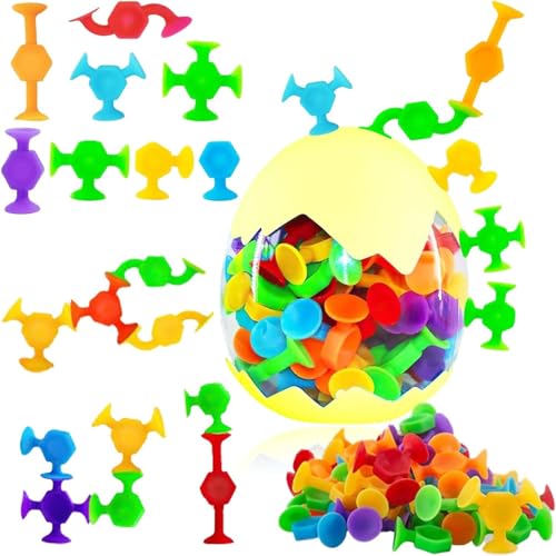 Saugnapf Spielzeug,38 Stück Montessori Badewannenspielzeug,Sucker Toys Darts,Sauger Spielzeug,mit Dinosauriereier Aufbewahrungs,Silikon Bausteine Spielzeug,Montessori Spielzeug ab 3 Jahre Saugnapf Spielzeug,38 Stück Montessori Badewannenspielzeug,Sucker Toys Darts,Sauger Spielzeug,mit Dinosauriereier Aufbewahrungs,Silikon Bausteine Spielzeug,Montessori Spielzeug ab 3 Jahre von Shengruili