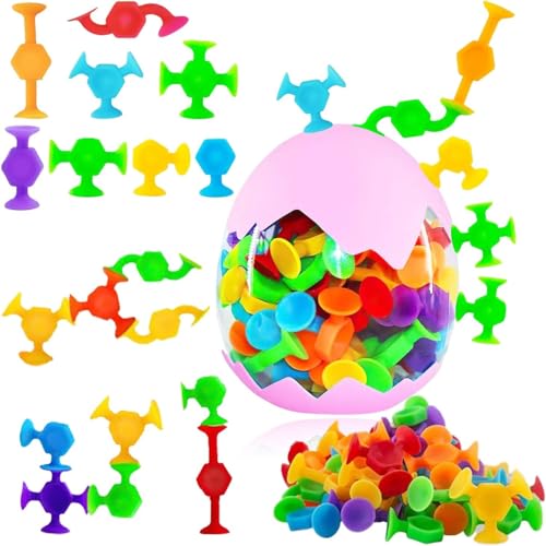 Saugnapf Spielzeug,38 Stück Montessori Badewannenspielzeug,Sucker Toys Darts,Sauger Spielzeug,mit Dinosauriereier Aufbewahrungs,Silikon Bausteine Spielzeug,Montessori Spielzeug ab 3 Jahre Saugnapf Spielzeug,38 Stück Montessori Badewannenspielzeug,Sucker Toys Darts,Sauger Spielzeug,mit Dinosauriereier Aufbewahrungs,Silikon Bausteine Spielzeug,Montessori Spielzeug ab 3 Jahre von Shengruili