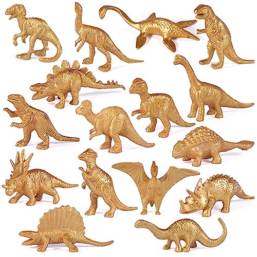 Shengruili 16 Stück Dinosaurier Figuren Spielzeug Set,Realistische Kleine Dinosaurier Figur,Mini Dinosaurier Figuren,Dinosaurier-Figuren aus Kunststoff Realistische,Dinosaurier Figuren Dino Figuren von Shengruili
