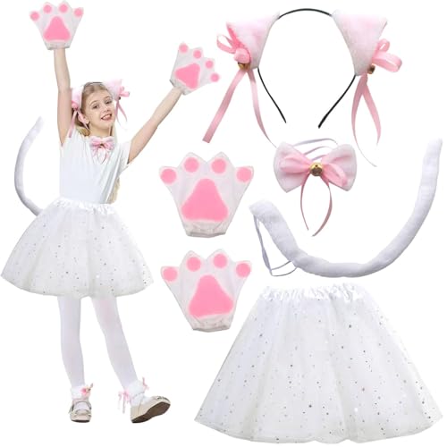 Shengruili Katzenkostüm Kinder,katze Cosplay Set,Tierkostüm kinder,Kostüm Katze Mädchen,Kostüm kinder,Katzen-Cosplay-Set für Mädchen,Halloween Karneval Verkleidung Party-Kostüm Shengruili Katzenkostüm Kinder,katze Cosplay Set,Tierkostüm kinder,Kostüm Katze Mädchen,Kostüm kinder,Katzen-Cosplay-Set für Mädchen,Halloween Karneval Verkleidung Party-Kostüm von Shengruili