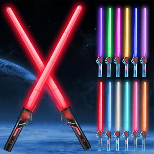Shengruili 2Pcs Laserschwert Kinder,Duell Lichtschwerter,2 in 1 Lichtschwert,RGB 12 Farben Lichtschwerter,Smooth Swing USB Wiederaufladbare Laserschwert,Cosplay Spielzeug für Kinder Geschenk Shengruili 2Pcs Laserschwert Kinder,Duell Lichtschwerter,2 in 1 Lichtschwert,RGB 12 Farben Lichtschwerter,Smooth Swing USB Wiederaufladbare Laserschwert,Cosplay Spielzeug für Kinder Geschenk von Shengruili