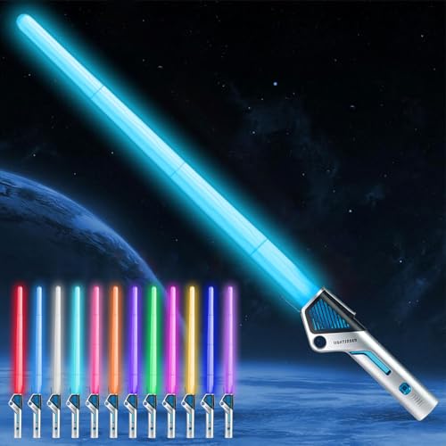Shengruili Laserschwert Kinder,Duell Lichtschwerter,2 in 1 Lichtschwert,RGB 12 Farben Lichtschwerter,Smooth Swing USB Wiederaufladbare Laserschwert,Cosplay Spielzeug für Kinder Geschenk Shengruili Laserschwert Kinder,Duell Lichtschwerter,2 in 1 Lichtschwert,RGB 12 Farben Lichtschwerter,Smooth Swing USB Wiederaufladbare Laserschwert,Cosplay Spielzeug für Kinder Geschenk von Shengruili