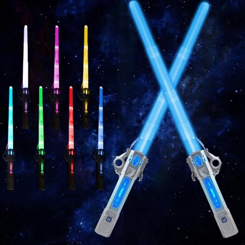 Shengruili 2Pcs Laserschwert Kinder,Duell Lichtschwerter,2 in 1 Lichtschwert,RGB 7 Farben Lichtschwerter,Smooth Swing Laserschwert,Cosplay Spielzeug für Kinder Geschenk Shengruili 2Pcs Laserschwert Kinder,Duell Lichtschwerter,2 in 1 Lichtschwert,RGB 7 Farben Lichtschwerter,Smooth Swing Laserschwert,Cosplay Spielzeug für Kinder Geschenk von Shengruili