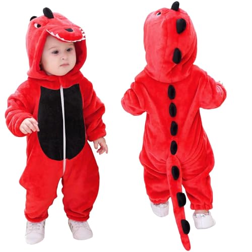 Shengruili Onesie Pyjama Kinder,Schlafanzug Onesie Kinder,schlafanzug Einteiler kinder Winter,Sleepwear mit Kapuze,Jungen Onesie für Weihnachten Halloween Fasching Karneval Kostüm von Shengruili