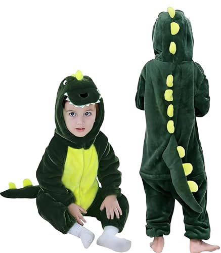 Shengruili Onesie Pyjama Kinder,Schlafanzug Onesie Kinder,schlafanzug Einteiler kinder Winter,Sleepwear mit Kapuze,Jungen Onesie für Weihnachten Halloween Fasching Karneval Kostüm von Shengruili