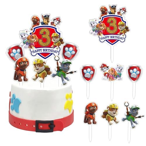 Tortendekoration Cake Topper Set,7 Stück Tortendeko,Happy Birthday Tortenaufsatz,Muffin Deko,Cupcake Topper Deko,Kindergeburtstag Party Geburtstag Deko Tortendeko Geburtstag Mädchen Junge von Shengruili