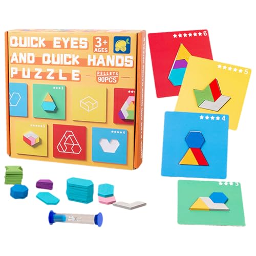 Denksport Block Puzzle - Knobelspiel Mit Geometrischen Formen | Lernspielzeug Für Interaktive Entwicklung & Sensorisches Spiel Familienaktivität Denksport Block Puzzle - Knobelspiel Mit Geometrischen Formen | Lernspielzeug Für Interaktive Entwicklung & Sensorisches Spiel Familienaktivität von Shenrongtong