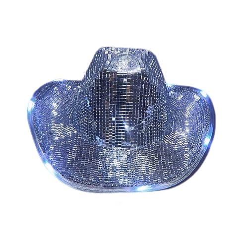 Discoball-Cowboyhut, Disco-Eimerhut, Disco-Cowboyhut, Ball, atemberaubender Glitzer-Hut, Damen-Sonnenhut, blinkender Hut, sieht atemberaubend in der Sonne aus Discoball-Cowboyhut, Disco-Eimerhut, Disco-Cowboyhut, Ball, atemberaubender Glitzer-Hut, Damen-Sonnenhut, blinkender Hut, sieht atemberaubend in der Sonne aus von Shenrongtong