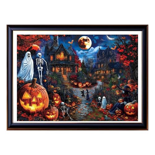 Halloween Puzzle,1000 Teile Halloween Haus Puzzle,Interaktives Knobelspiel Gesellschaftsspiel für Freizeit Feiern Urlaub - Innenraum Deko Feiertagsdeko von Shenrongtong