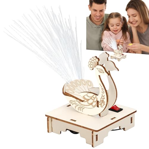 Licht-Bastelset für Kinder – Peafowl Glasfaser-Lichtwissenschaftsprojekt – Entwicklung der Feinmotorik, Schaltungsexperiment für Kinder im Alter von 7–14 Jahren für Schule, Studium Licht-Bastelset für Kinder – Peafowl Glasfaser-Lichtwissenschaftsprojekt – Entwicklung der Feinmotorik, Schaltungsexperiment für Kinder im Alter von 7–14 Jahren für Schule, Studium von Shenrongtong