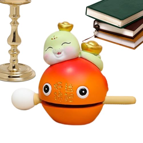Mokugyo Instrument – Musik Zen-Trommel, Mokugyo Neujahrsschlange, Fisch-Tempelblock, Zen-Meditation, Percussion-Instrument für Desktop-Ornament von Shenrongtong