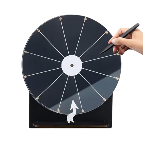 Preisrad | 27,9 cm großes Holz-Roll-Spinner – rotierendes Familienspiel-Nachtzubehör für Klassenzimmer, Belohnungen, Messen, Feiertage, Feiern, Kindergeburtstag, Teenager, Erwachsene von Shenrongtong