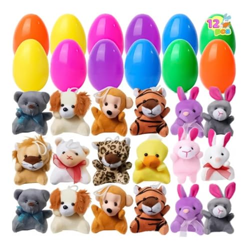 Shenrongtong 12pcs vorgefüllte Ostereier, Osterkorb -Stuffern, gefüllt mit Plüschspielzeug, niedlicher Hasenplüschspielzeug, Partybevorzugung die Eiersuche für Kinder Shenrongtong 12pcs vorgefüllte Ostereier, Osterkorb -Stuffern, gefüllt mit Plüschspielzeug, niedlicher Hasenplüschspielzeug, Partybevorzugung die Eiersuche für Kinder von Shenrongtong