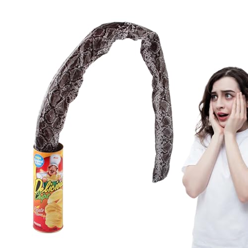 Shenrongtong Aprilscherze, Kartoffelchip-Schlangenstreich | Kreative Kartoffelchip-Snacks können Streiche Spielen | Halloween-Witzspielzeuge, ängstliche und urkomische Knebeldosenstreiche für von Shenrongtong
