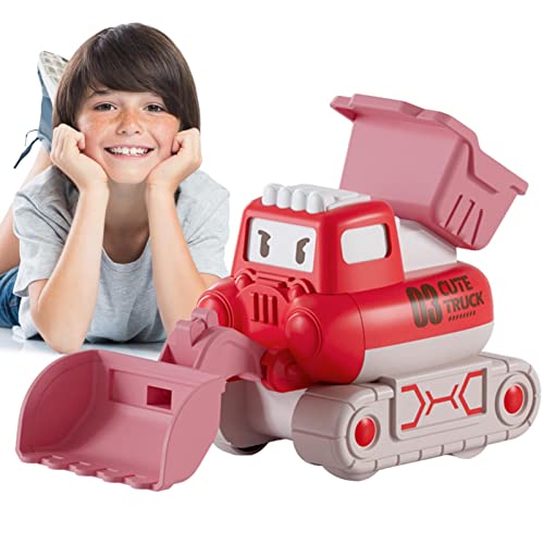 Shenrongtong Bagger-Spielzeugset | Lustige Baufahrzeuge,Kleine Bauautos, interaktives Kinderspielzeug für Mädchen, Kinder, Weihnachten ab 3 Jahren von Shenrongtong