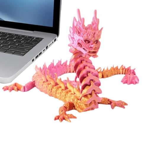 Shenrongtong Beweglicher Drache,Drachen-Zappelspielzeug | 13 Zoll Crystal Dragon 3D-Druckspielzeug | Flexibles 3D-Drachenspielzeug, Chefschreibtisch-Drachenfigur für Geburtstagsparty-Dekorationen von Shenrongtong