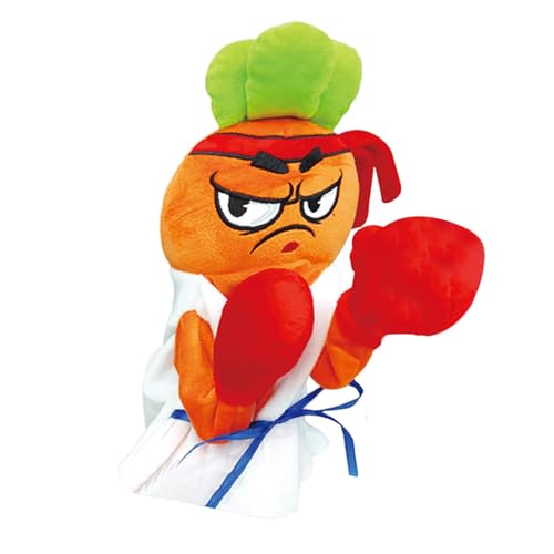 Shenrongtong Boxerhandpuppen, ausgestopfte Handpuppe Boxer - Gefülltes Handpuppen-Actionspielzeug mit Geräuschen und Box-Action - Karottenhandschuhpuppe, farbenfrohes Kung-Fu-Pflanzenspielzeug für von Shenrongtong