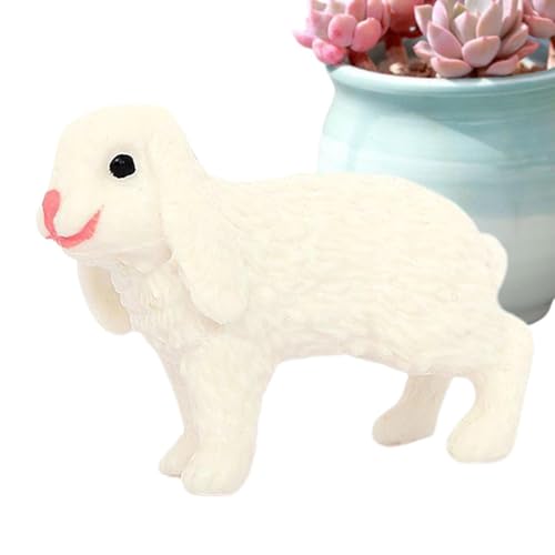 Shenrongtong Bunny Figur, Kaninchenfigur - Realistische niedliche Osterhasen -Figuren - Kaninchenfiguren, Bildungsspielzeug für Bildung, Home Desk Dekorationen für Kinder, Familie, Freunde, Zuhause von Shenrongtong