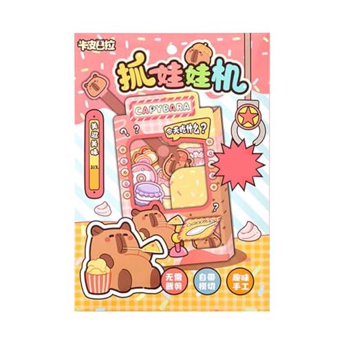 Shenrongtong Capybara-Klauenmaschine, Capybara-Spielzeug-Klauenmaschine - Handgefertigte Capybara -Spielmaschine,Papierkrallenmaschine, Drehmaschinenspielzeug, Spielzeug für den Innenbereich Shenrongtong Capybara-Klauenmaschine, Capybara-Spielzeug-Klauenmaschine - Handgefertigte Capybara -Spielmaschine,Papierkrallenmaschine, Drehmaschinenspielzeug, Spielzeug für den Innenbereich von Shenrongtong